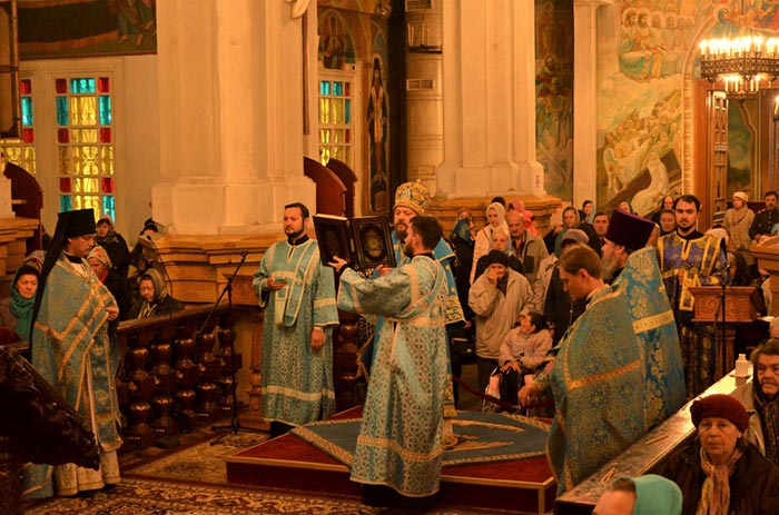 Служение епископа Каскеленского Геннадия в праздник Покрова Пресвятой Богородицы